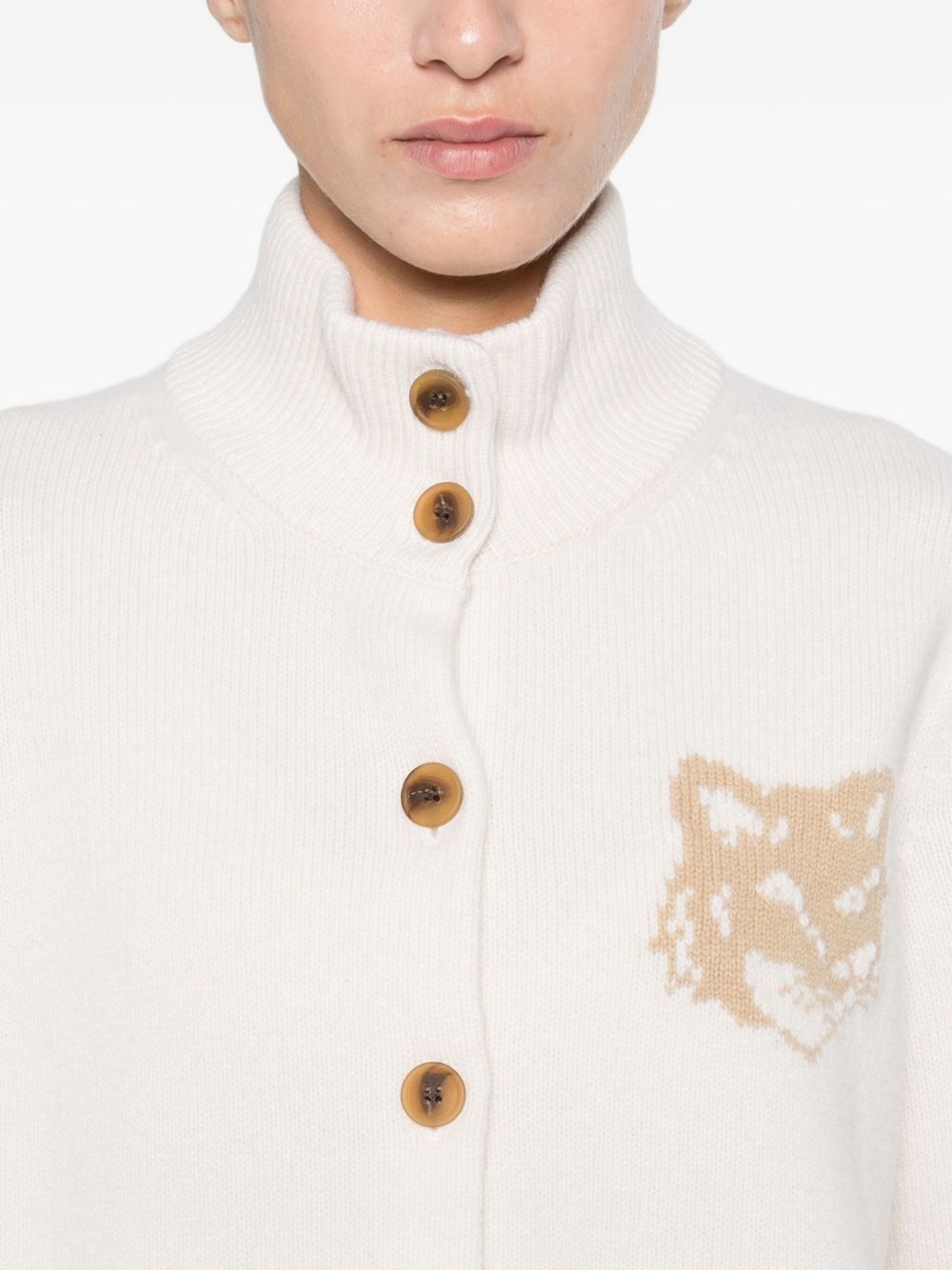 Maison Kitsune Sweaters Beige Wool