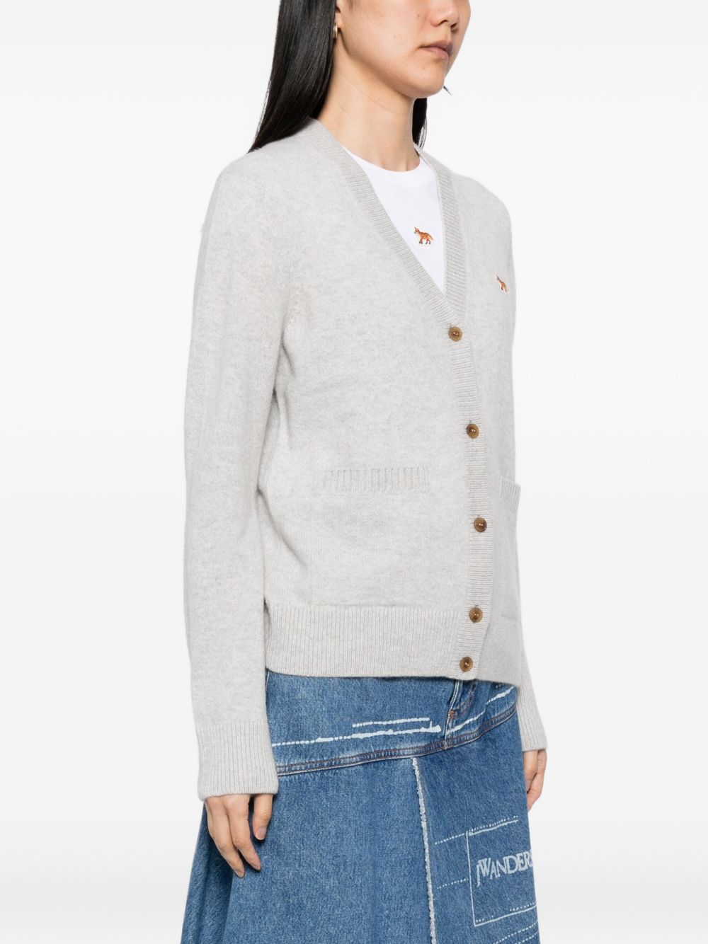 Maison Kitsune Sweaters Grey Lambs Wool