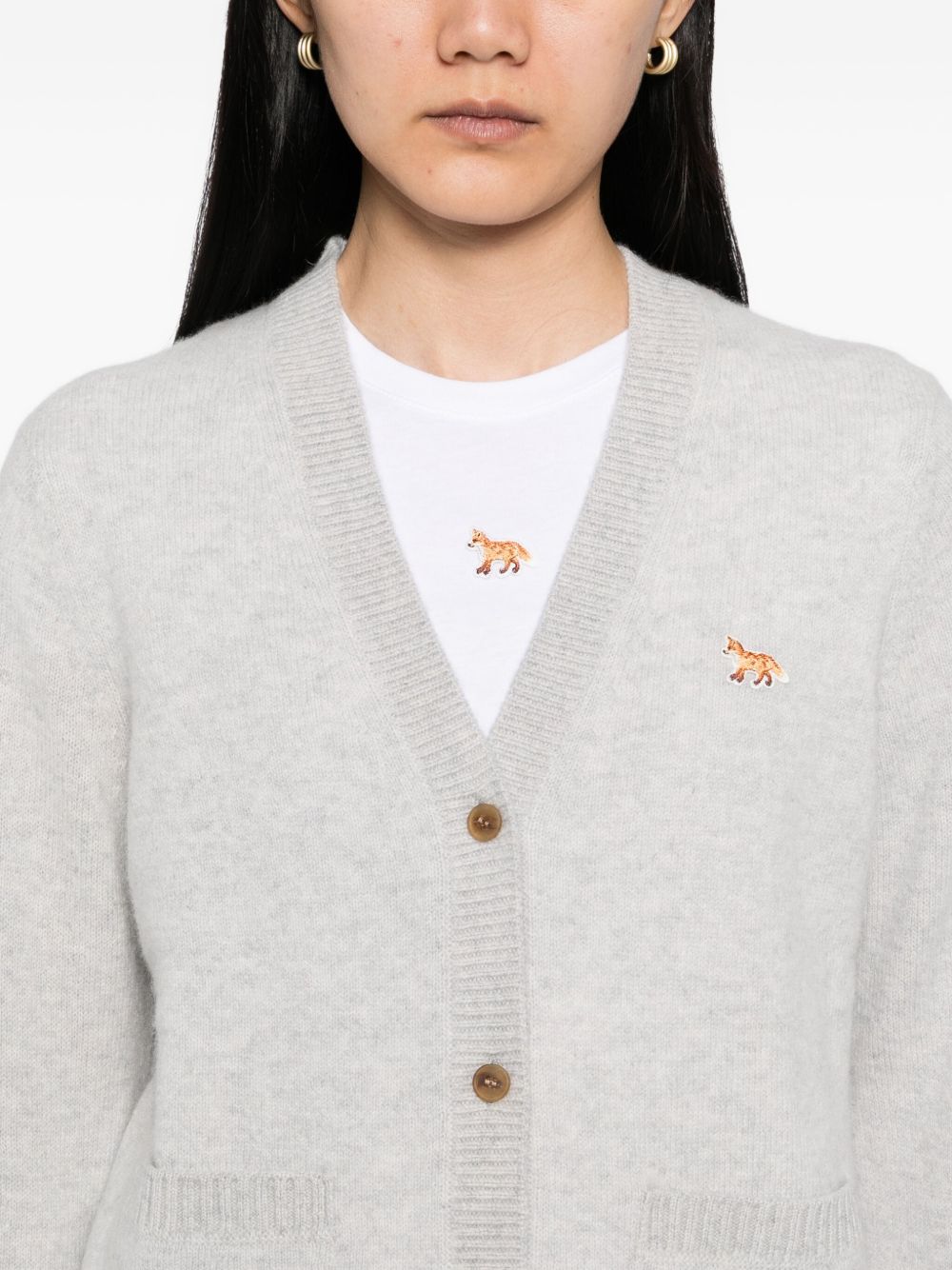 Maison Kitsune Sweaters Grey Lambs Wool