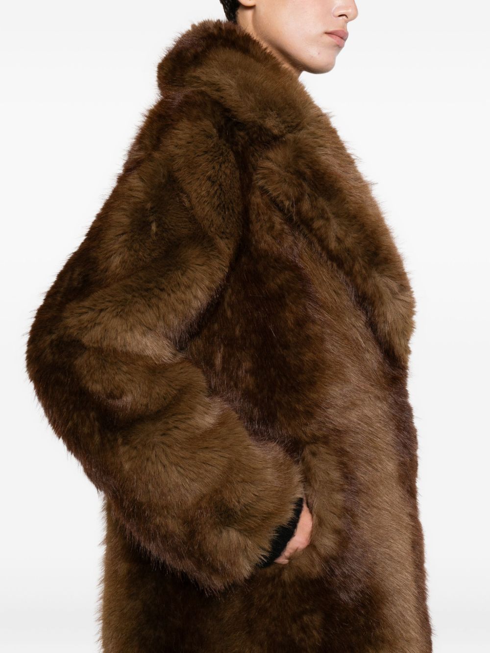 Apparis Coats Brown Artificial Fur
