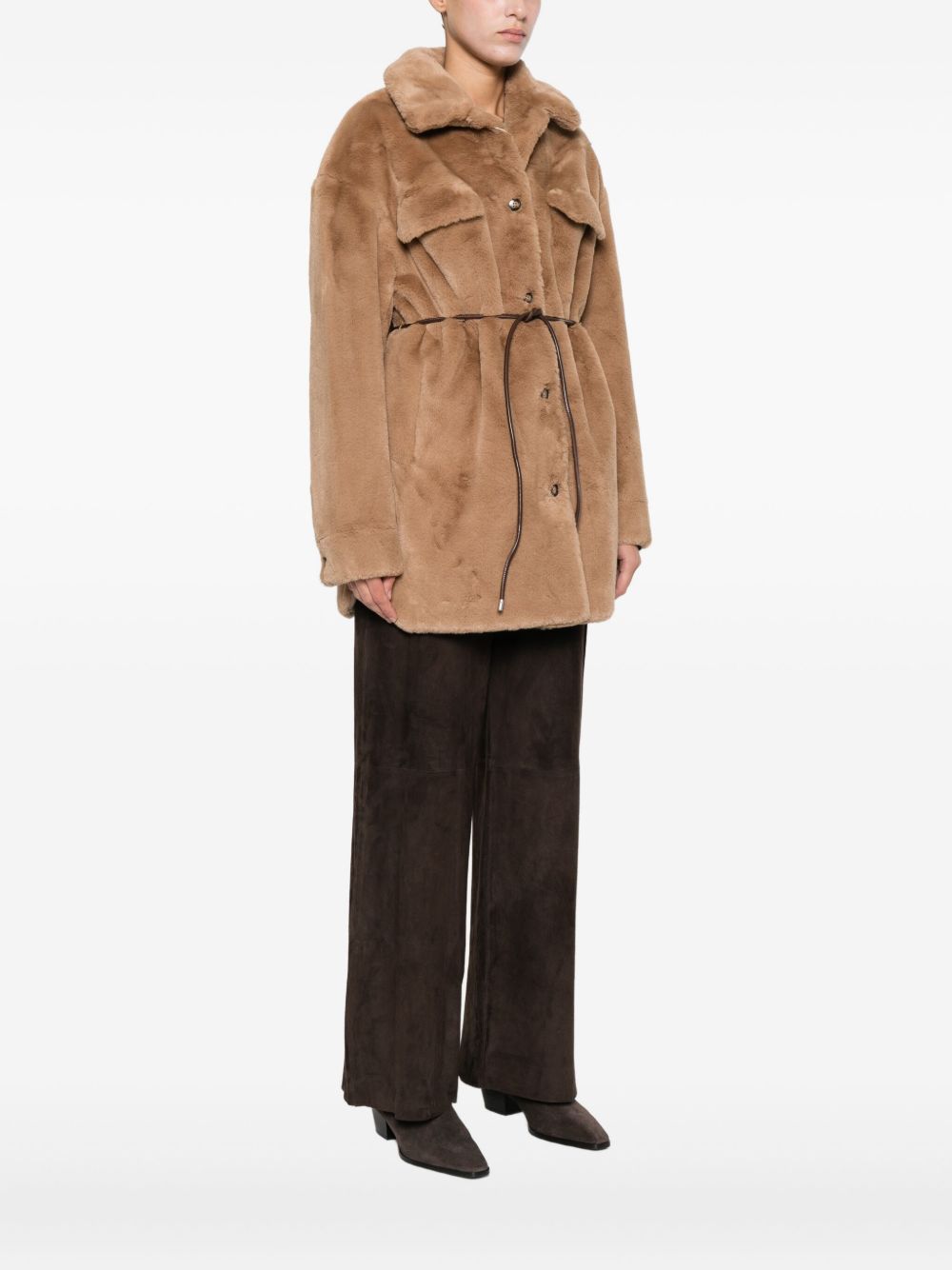 Molliolli Coats Brown Fabric