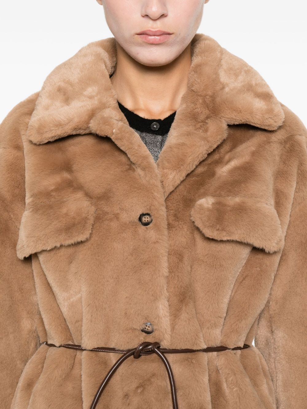 Molliolli Coats Brown Fabric