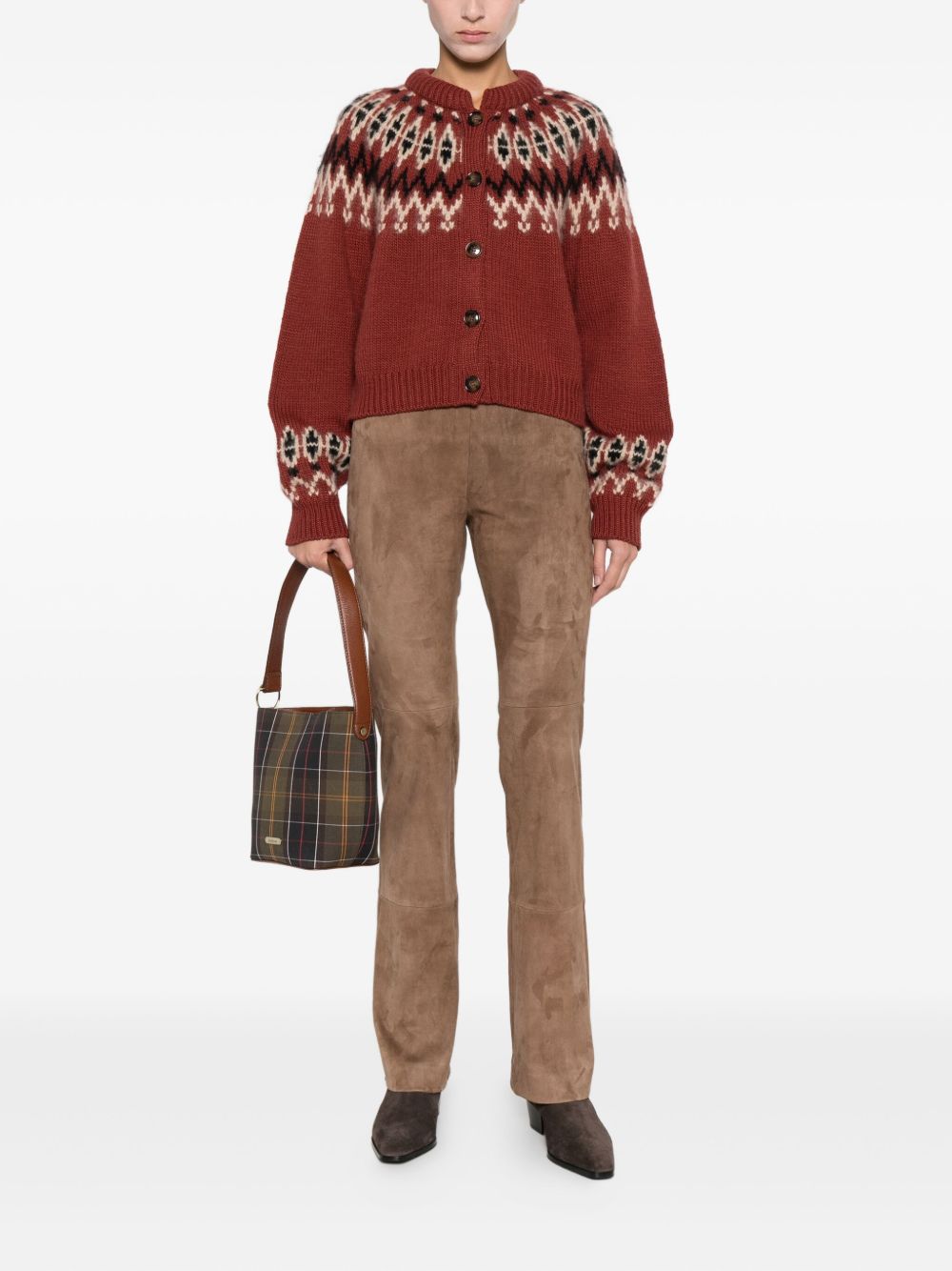Via Masini 80 Trousers Brown Calf Leather