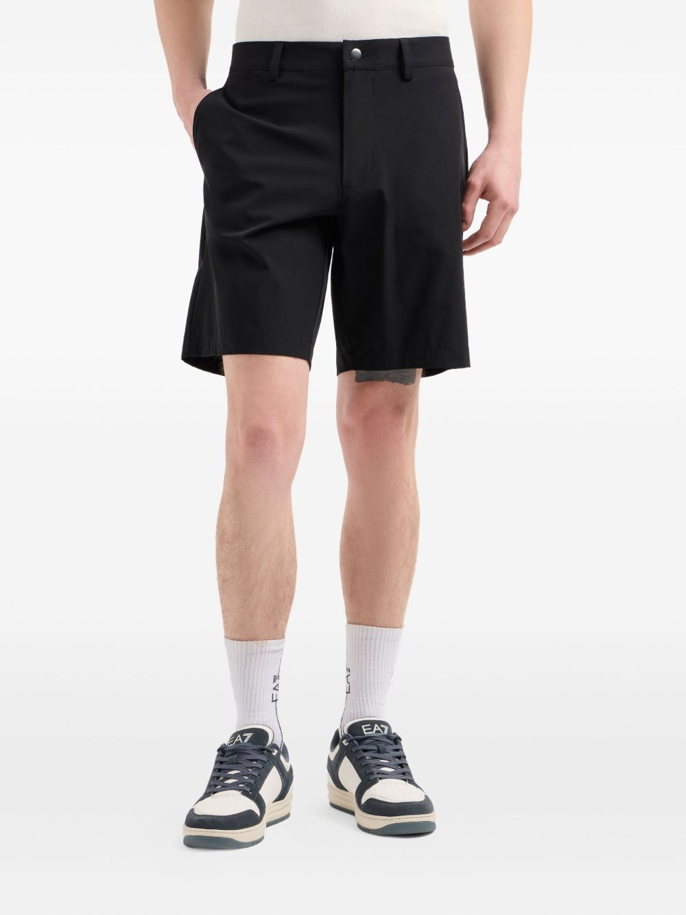 Ea7 Shorts Nero Elastane