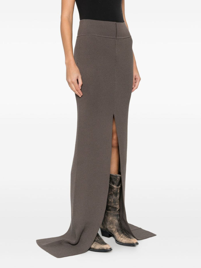 Rick Owens Skirts Grey Wool