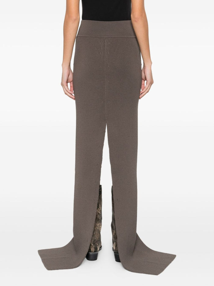 Rick Owens Skirts Grey Wool