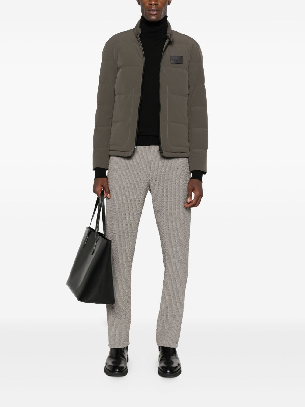 Emporio Armani Trousers Grigio Elastane