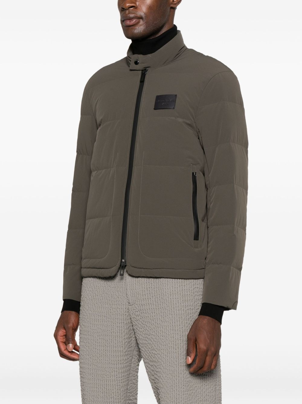 Emporio Armani Coats Verde Militare Polyamide