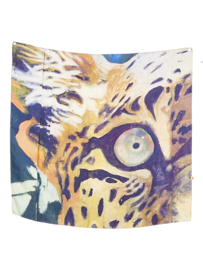Talking Walls Scarfs Brown Silk Twill