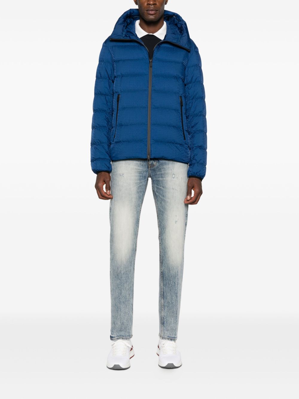 Emporio Armani Coats Blu Polyamide
