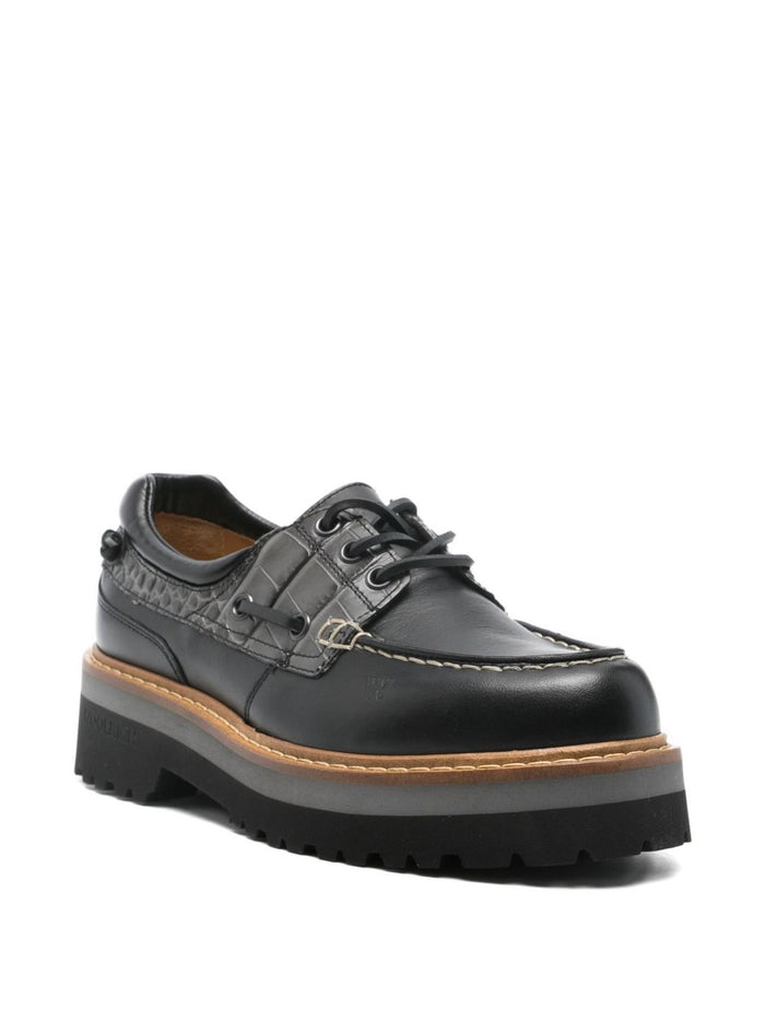 Woolrich Flat Shoes Black Outer: Calf Leather