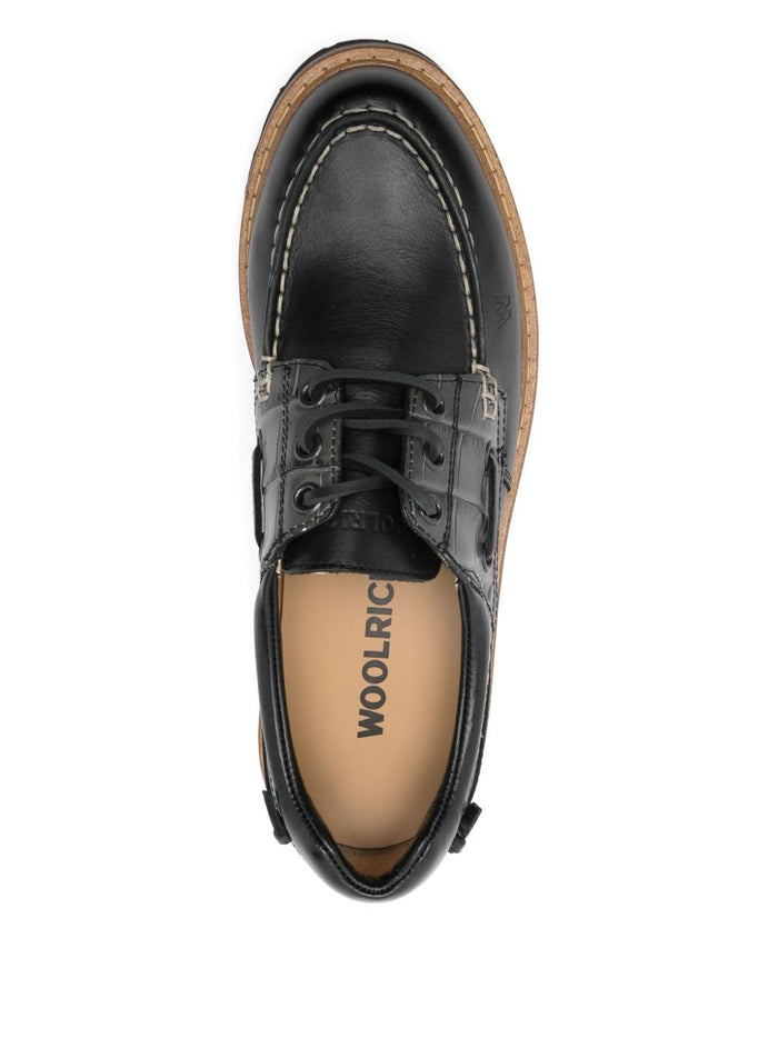 Woolrich Flat Shoes Black Outer: Calf Leather