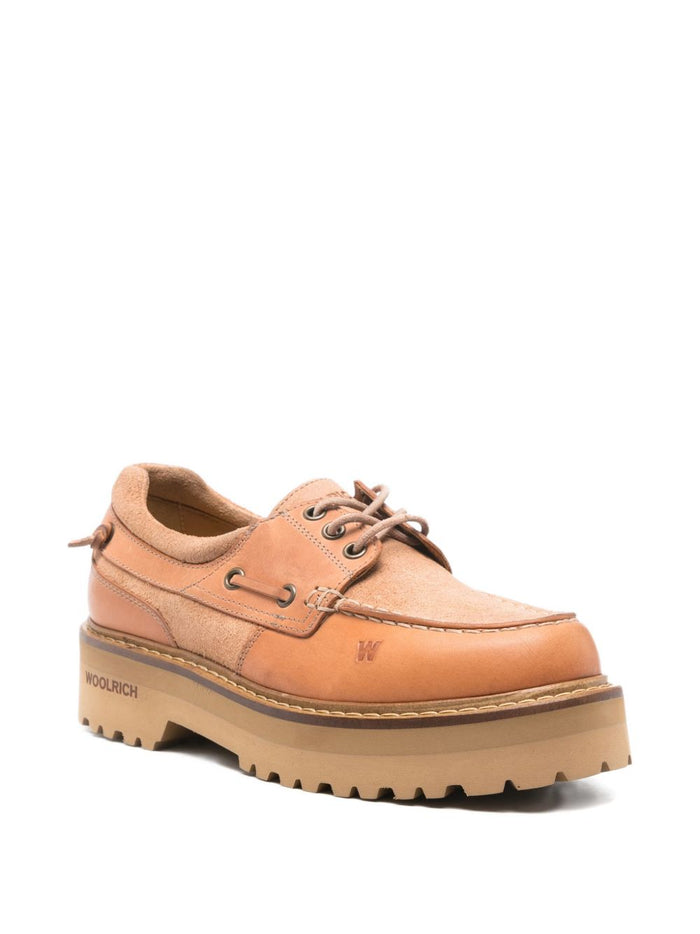 Woolrich Flat Shoes Camel Outer: Calf Leather