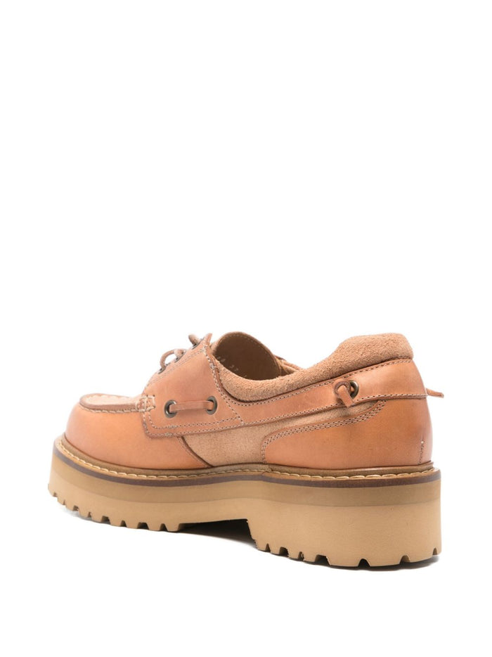 Woolrich Flat Shoes Camel Outer: Calf Leather