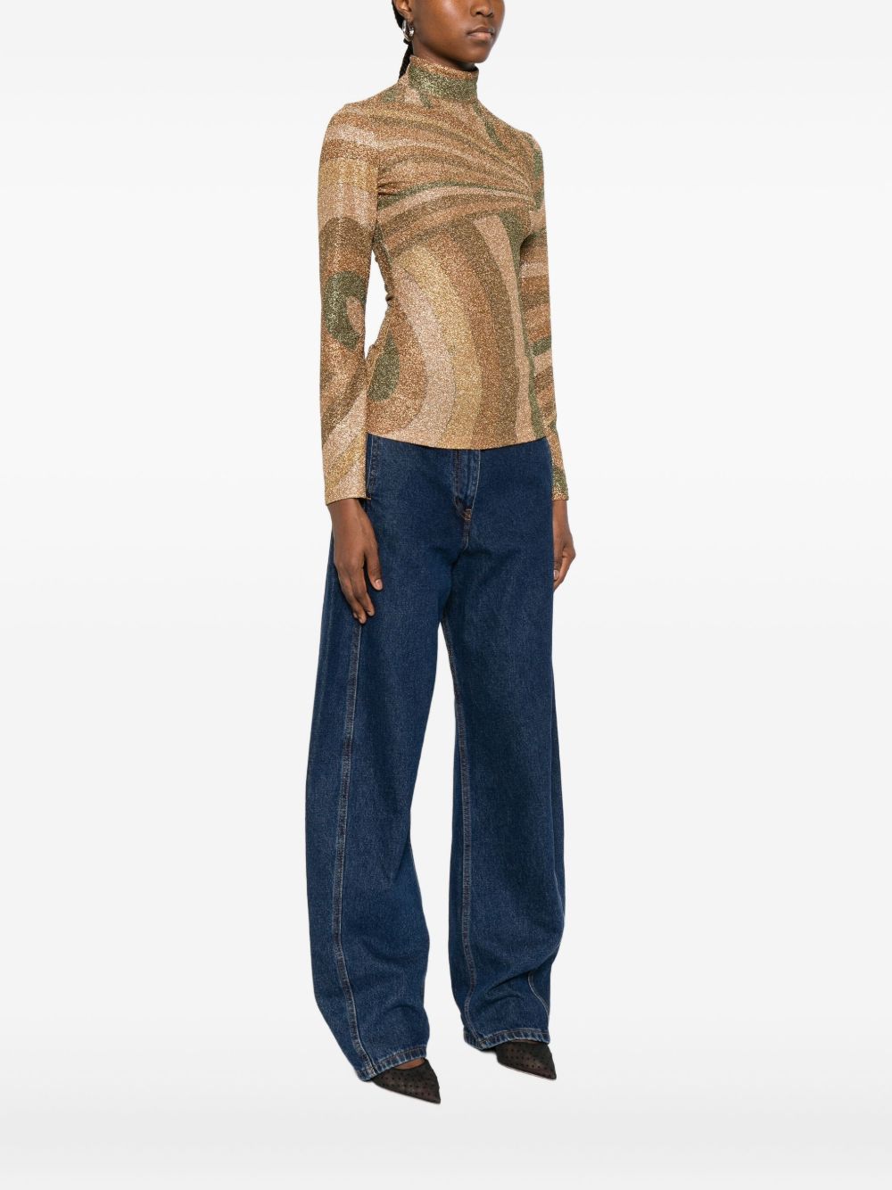 Pucci Top Golden Polyamide