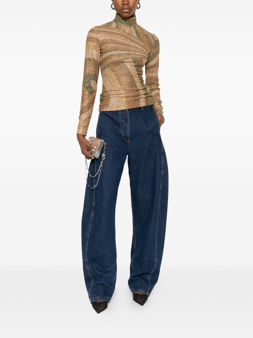 Pucci Top Golden Polyamide