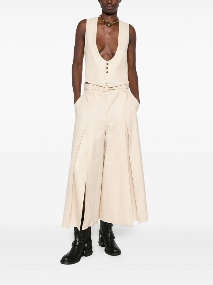 Zimmermann Trousers Beige Wool Elastane
