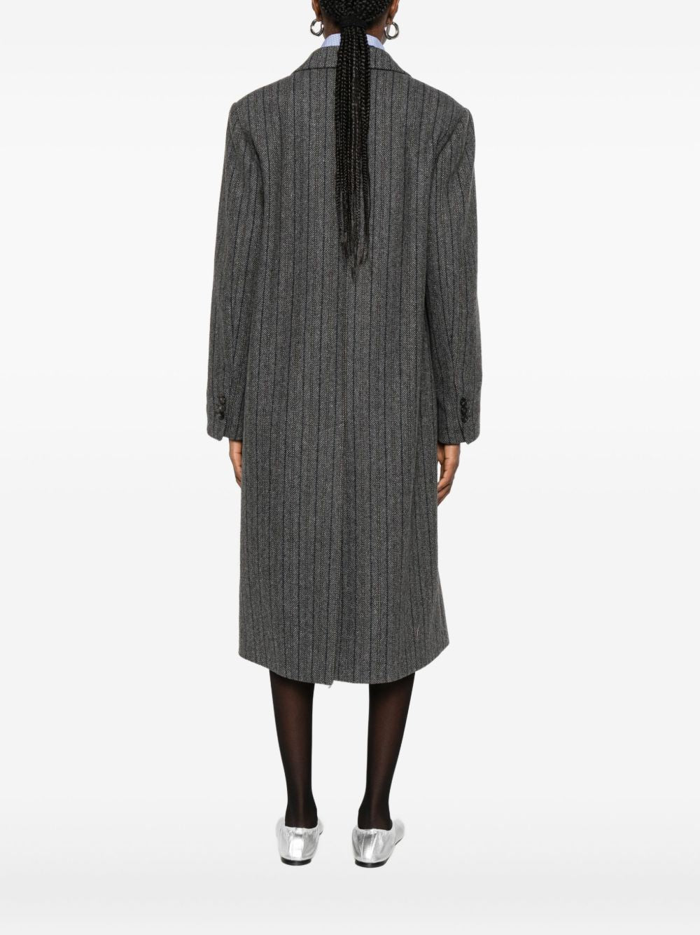 Alberto Biani Coats Grey Outer: Wool