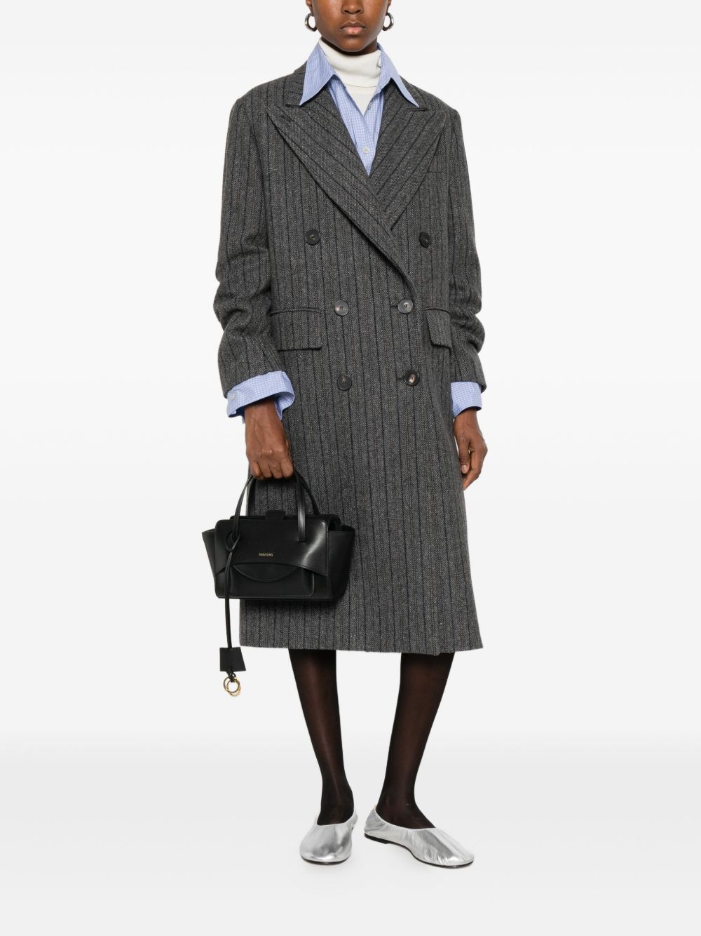 Alberto Biani Coats Grey Outer: Wool