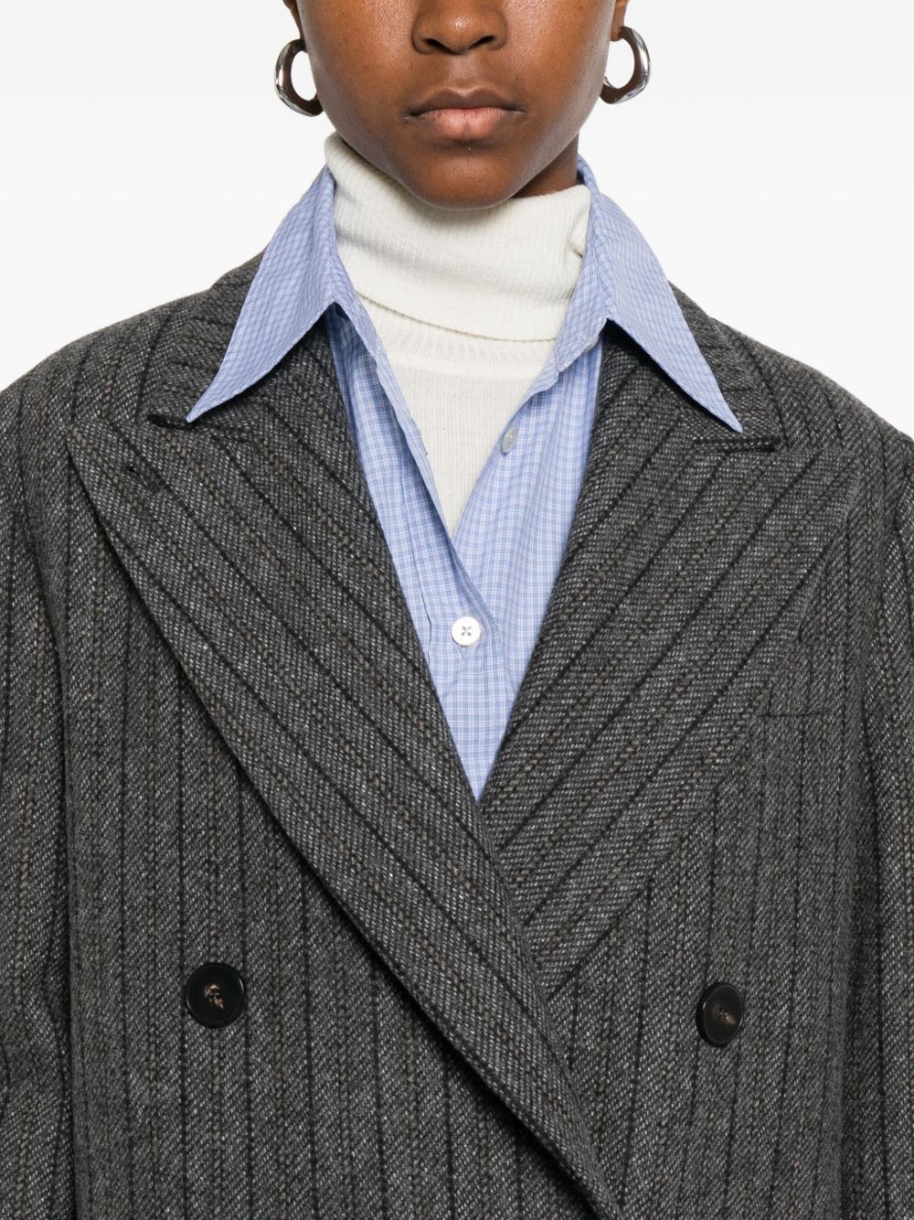 Alberto Biani Coats Grey Outer: Wool