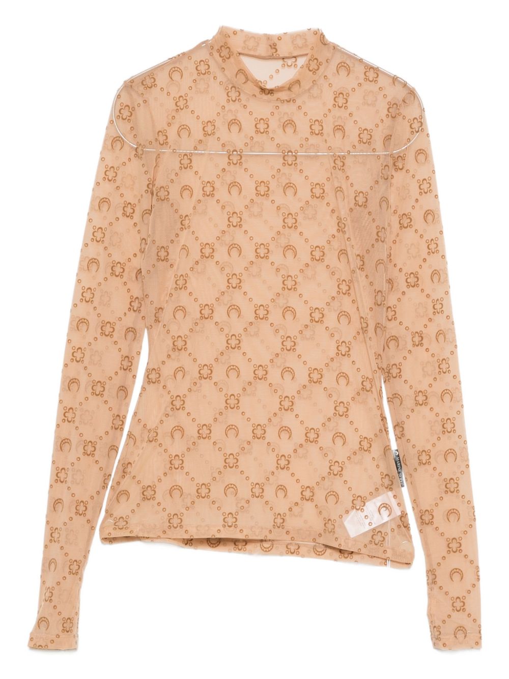 Marine Serre Top Camel Polyamide