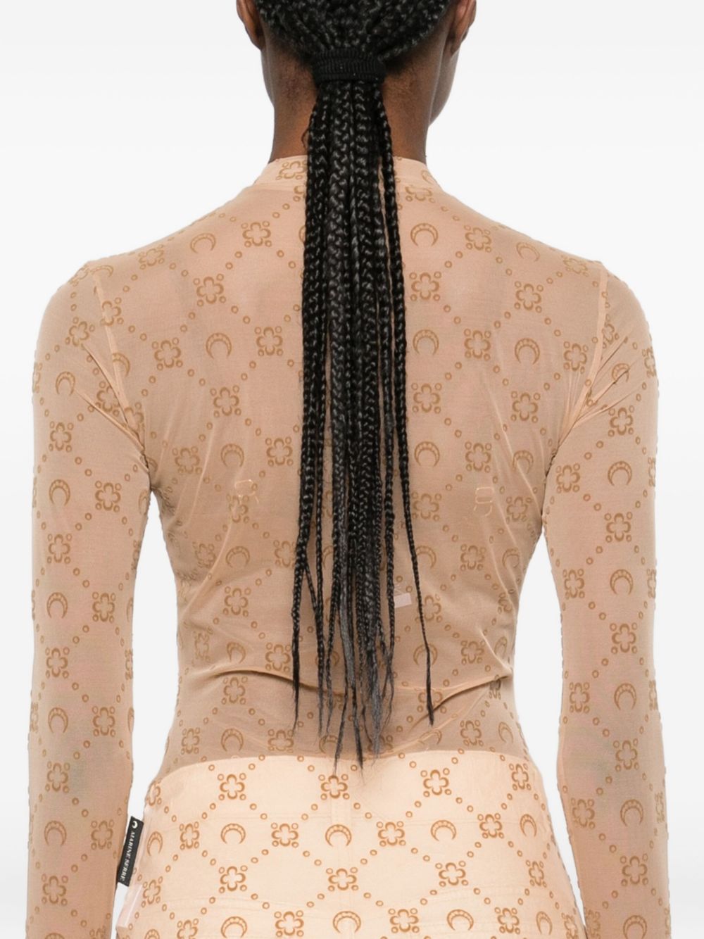 Marine Serre Top Camel Polyamide