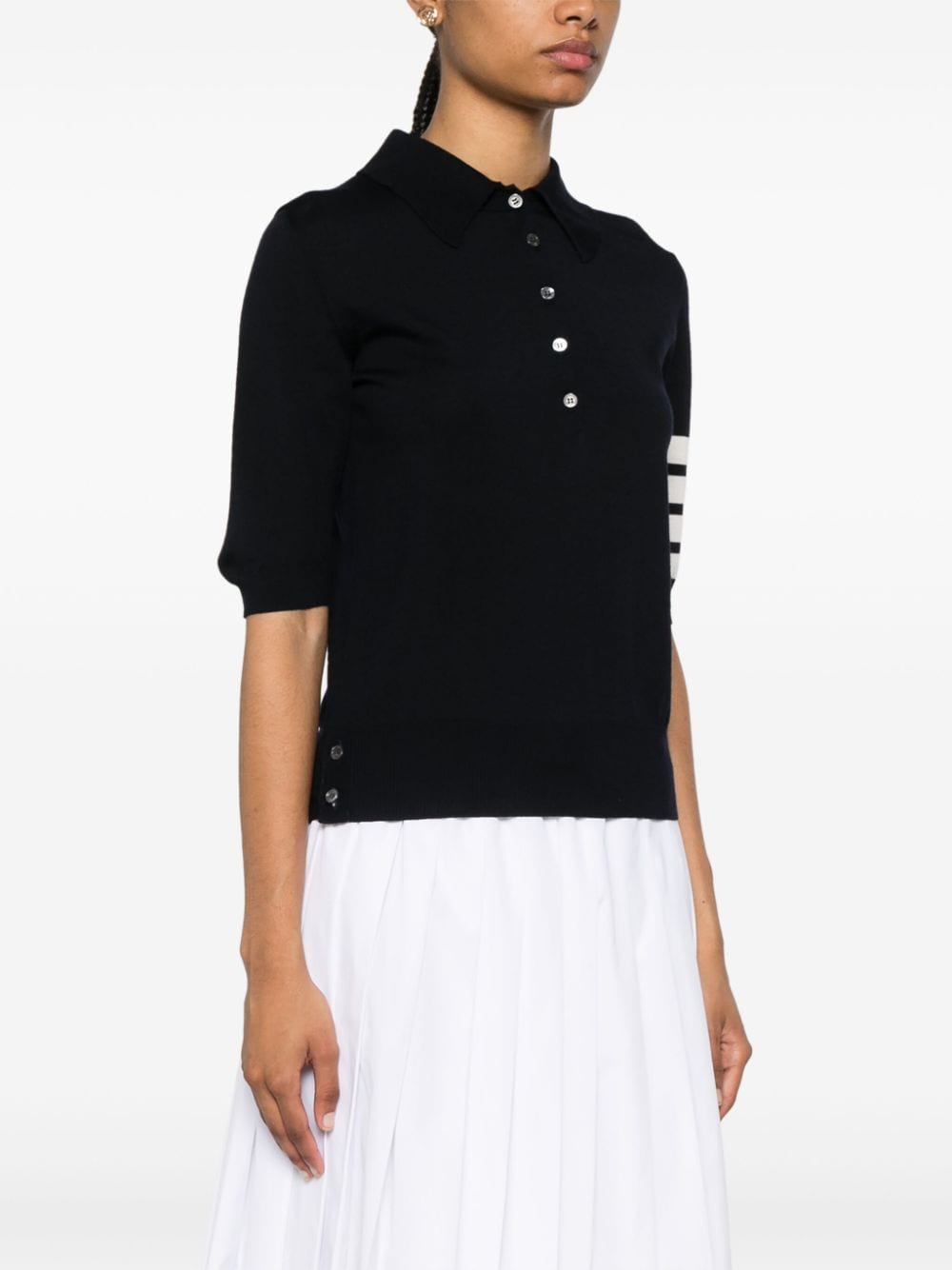 Thom Browne T-Shirts And Polos Blu Virgin Wool