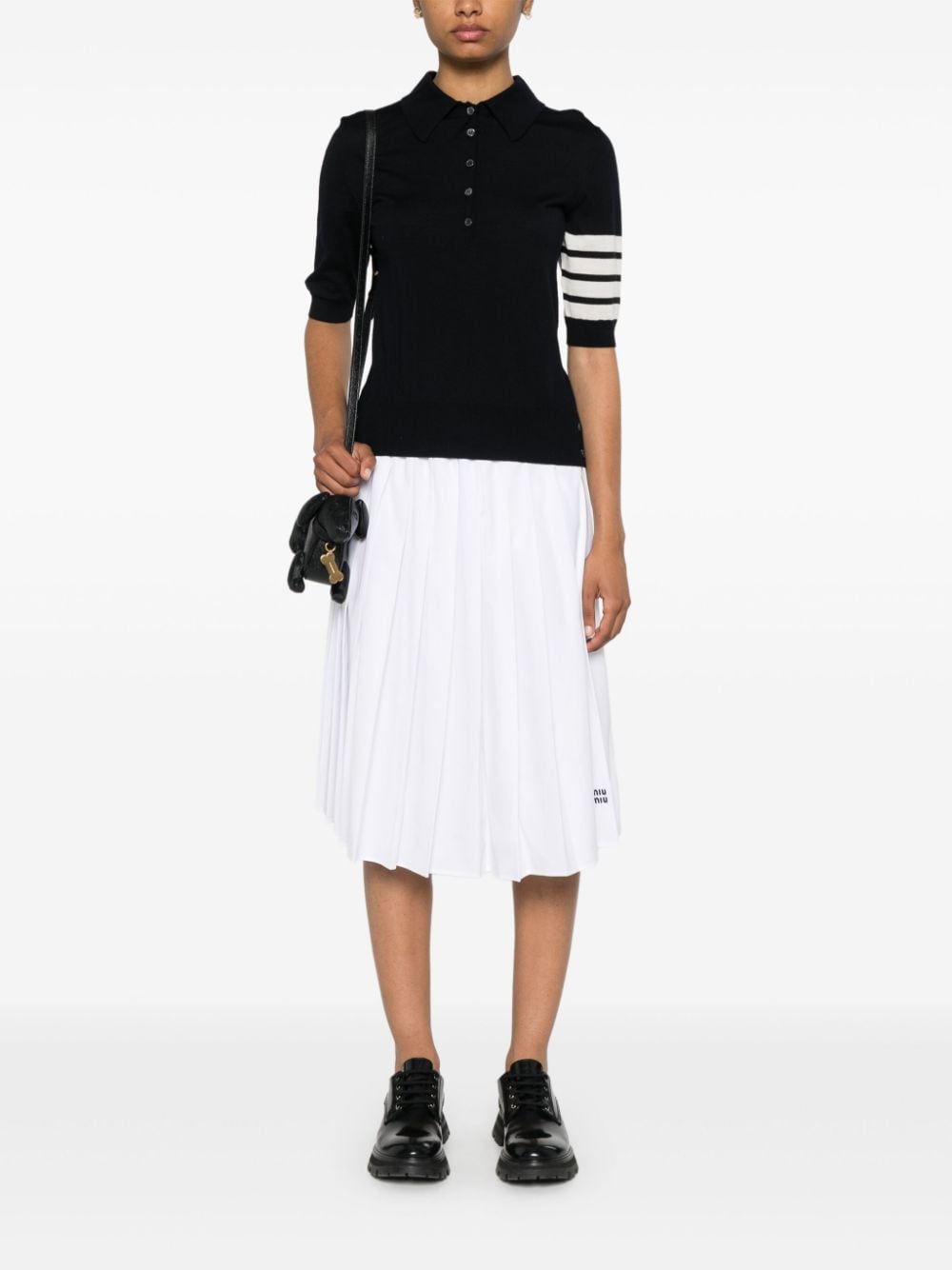 Thom Browne T-Shirts And Polos Blu Virgin Wool