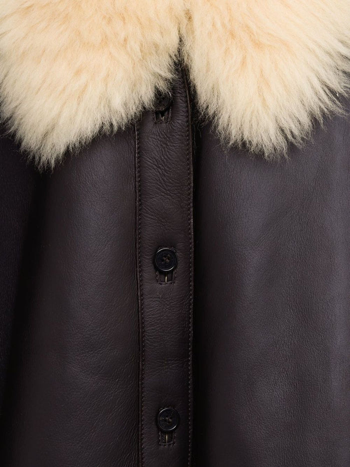 Acne Studios Jackets Marrone Scuro Lamb Leather