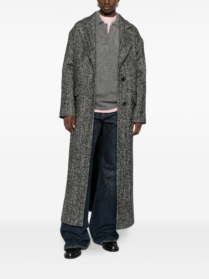Tagliatore Coats Black Fabric
