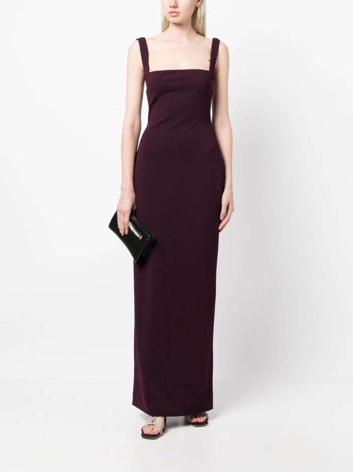 Solace London Dresses Purple Polyester Elastane