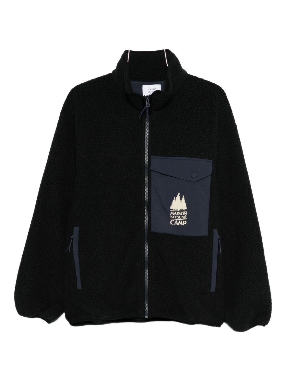 Maison Kitsune Coats Black Polyester