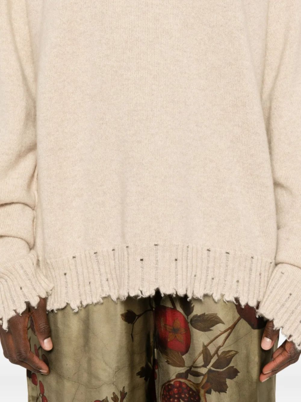 Uma Wang Sweaters Beige Wool