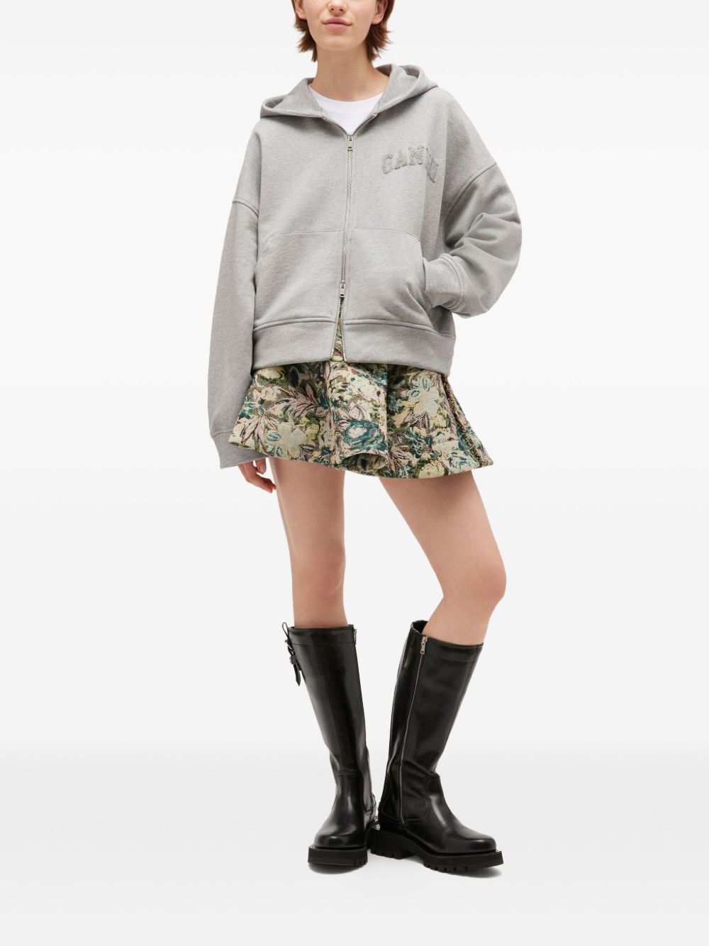 Ganni Sweaters Grey Organic Cotton
