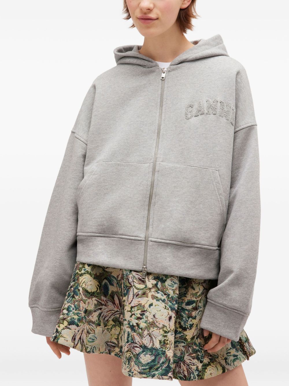 Ganni Sweaters Grey Organic Cotton