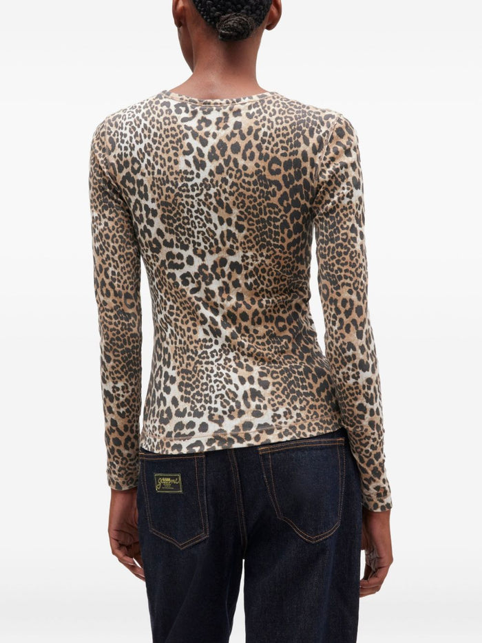 Ganni Sweaters Brown Organic Cotton Elastane