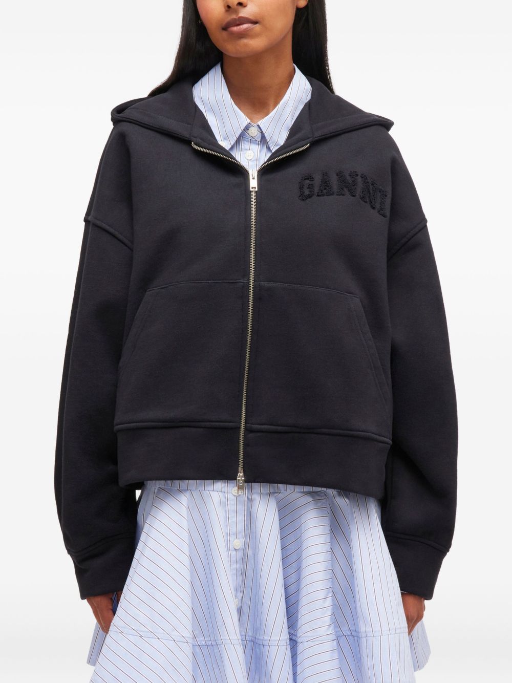 Ganni Sweaters Black Organic Cotton