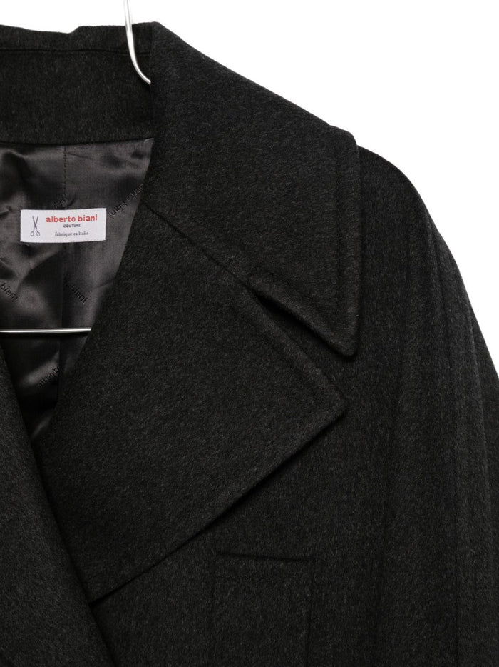 Alberto Biani Coats Grey Silk