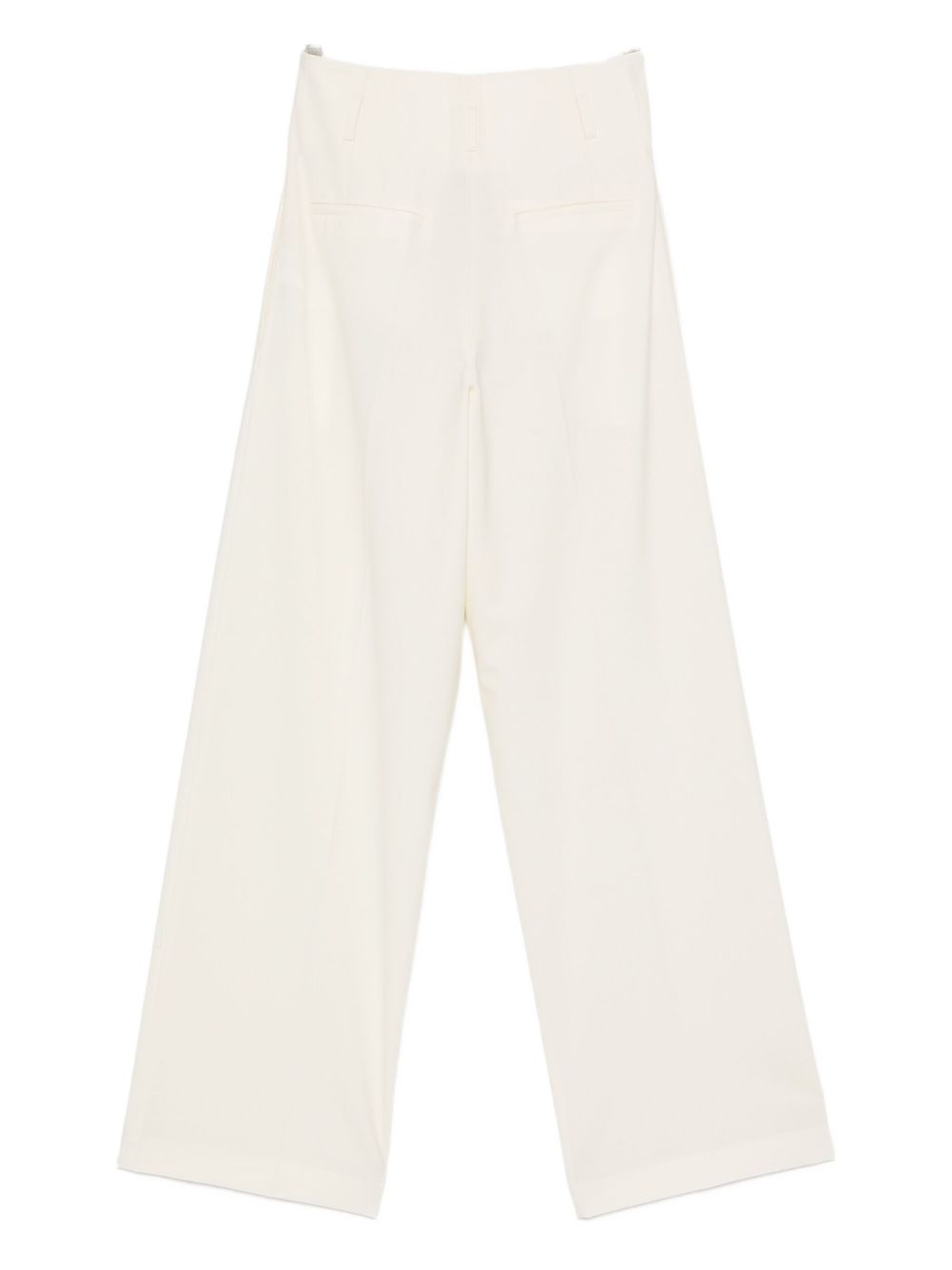 Semicouture Trousers White Silk