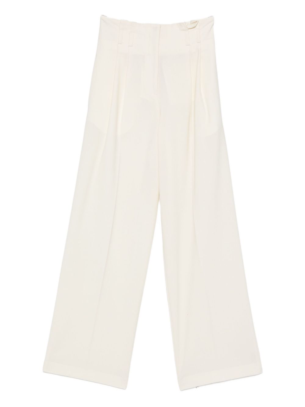 Semicouture Trousers White Silk