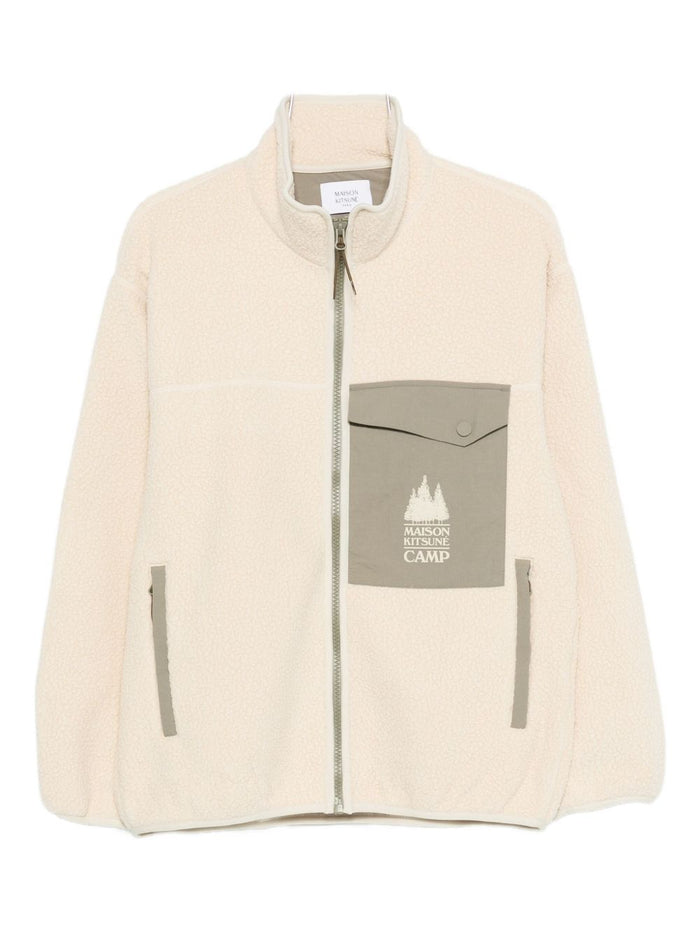 MAISON KITSUNE Coats Beige Polyester