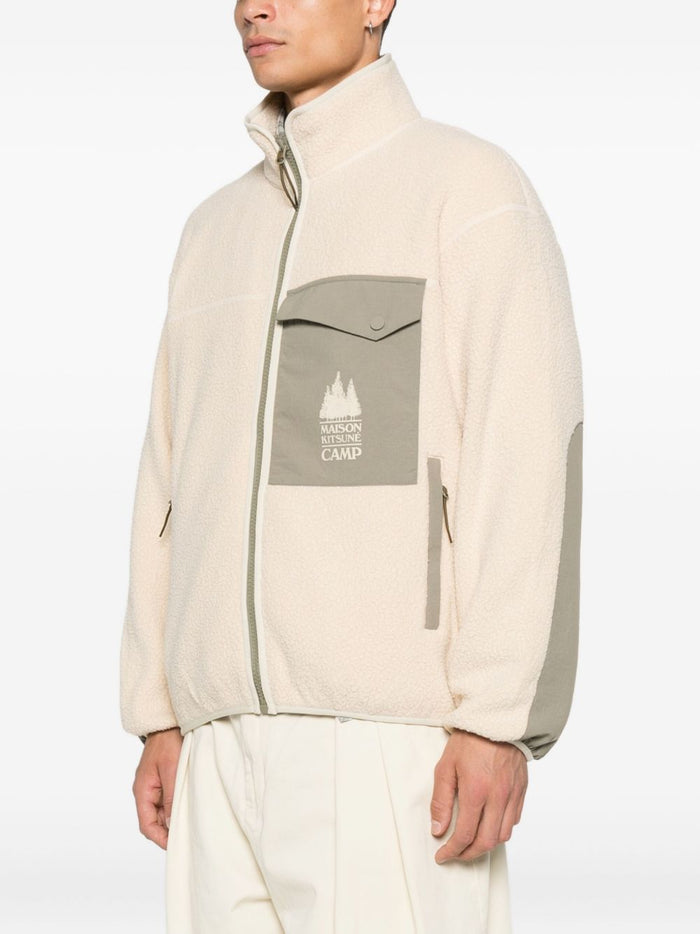 MAISON KITSUNE Coats Beige Polyester