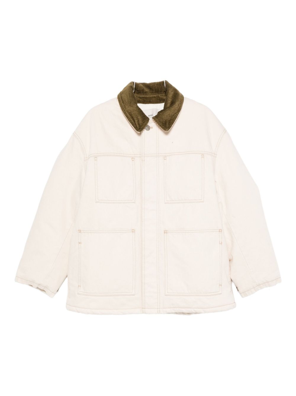Ami Paris Coats Beige Cotton