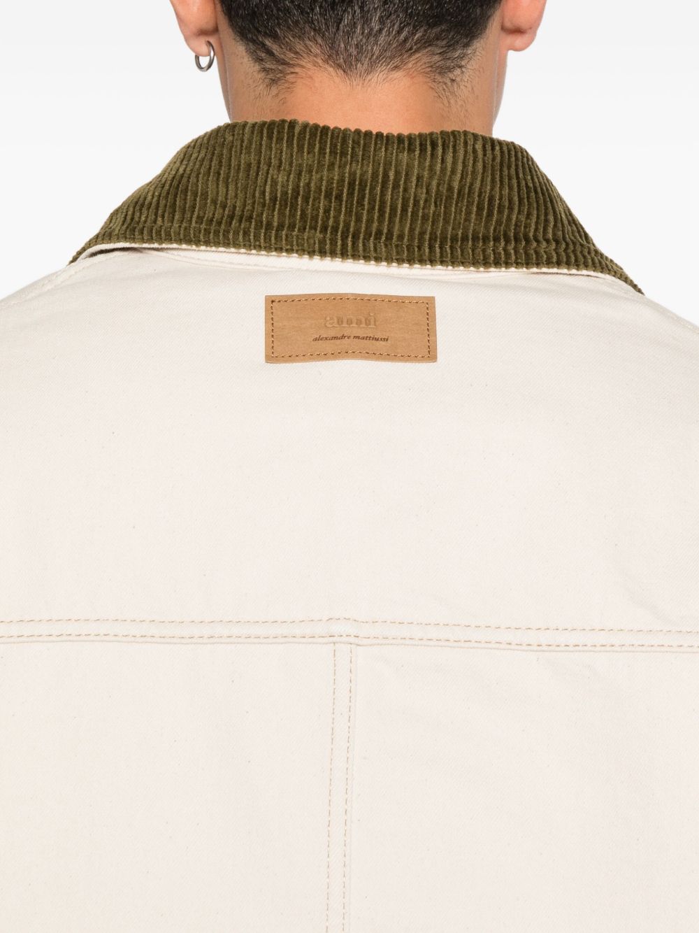 Ami Paris Coats Beige Cotton