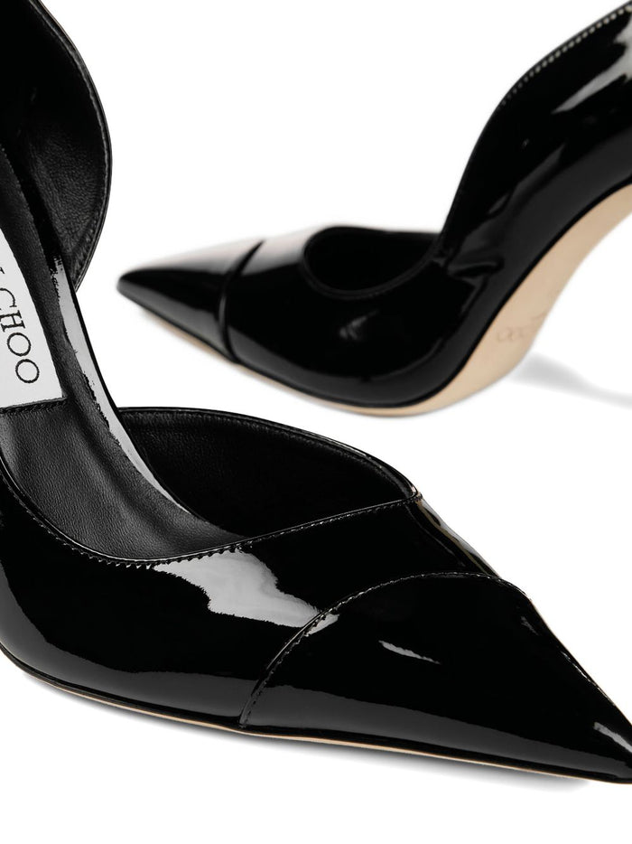Jimmy Choo With Heel Black Leather Salpa Metal Plastic
