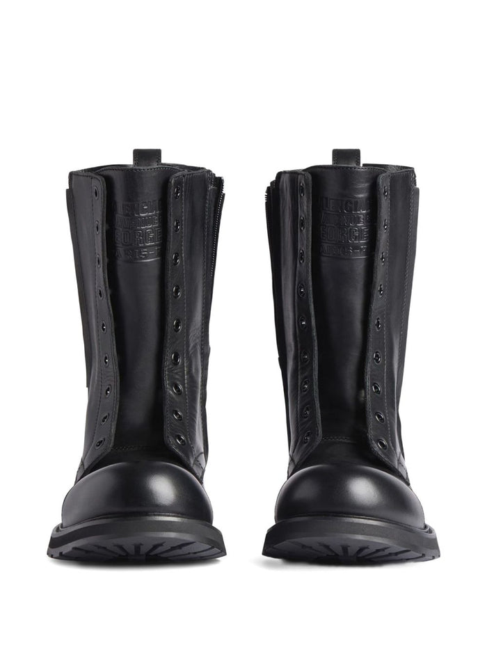 Balenciaga Boots Black Leather 100 %