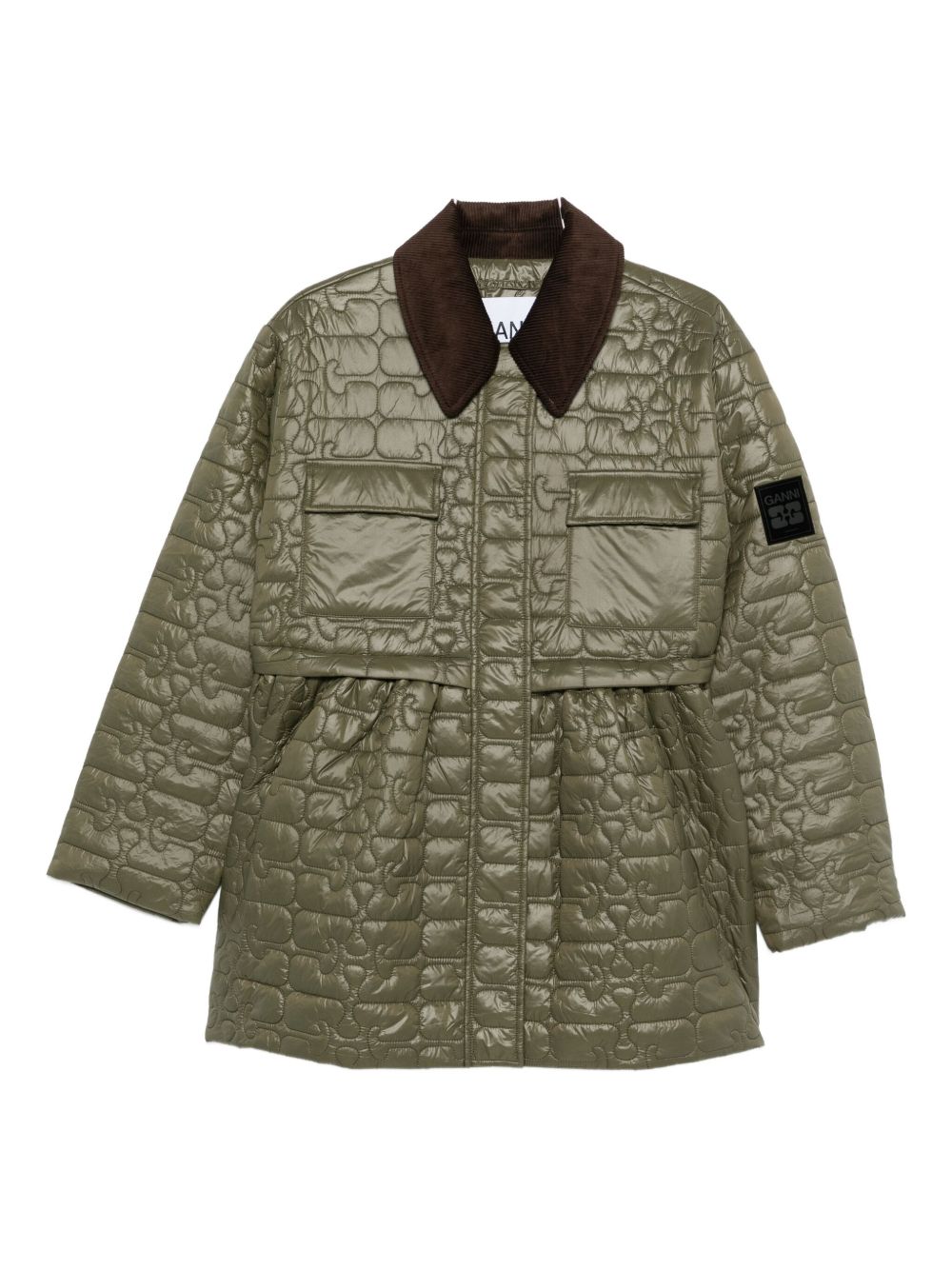 Ganni Jackets Green Recycled Nylon