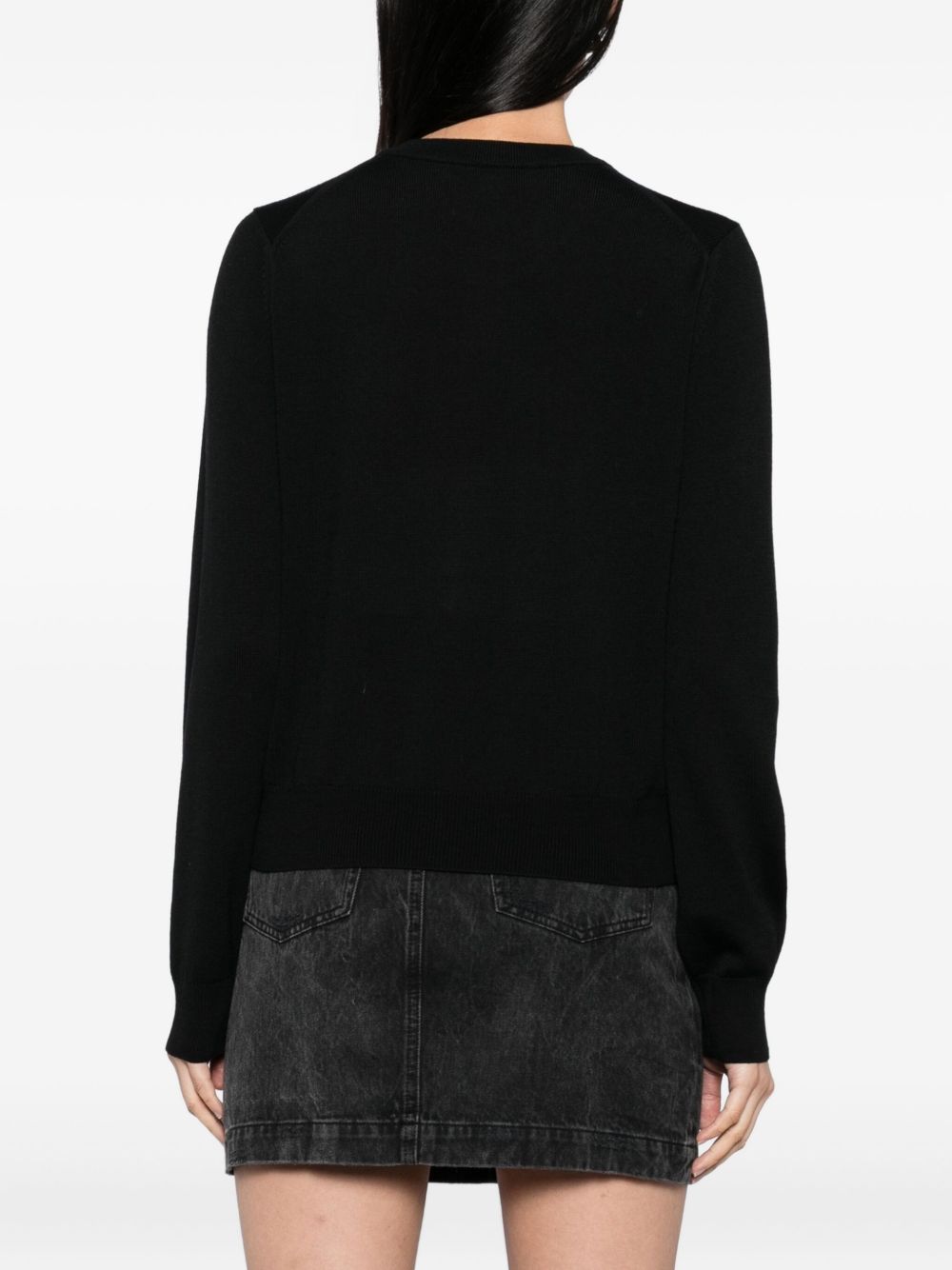 Maison Kitsune Sweaters Black Wool