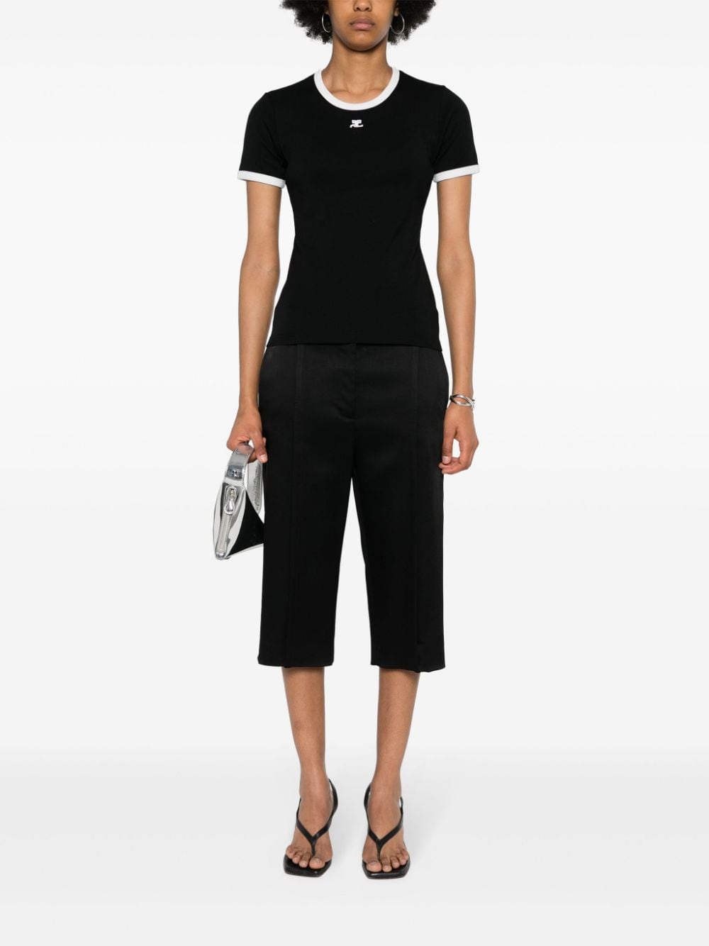 COURREGES PRE T-shirts and Polos Black Cotton