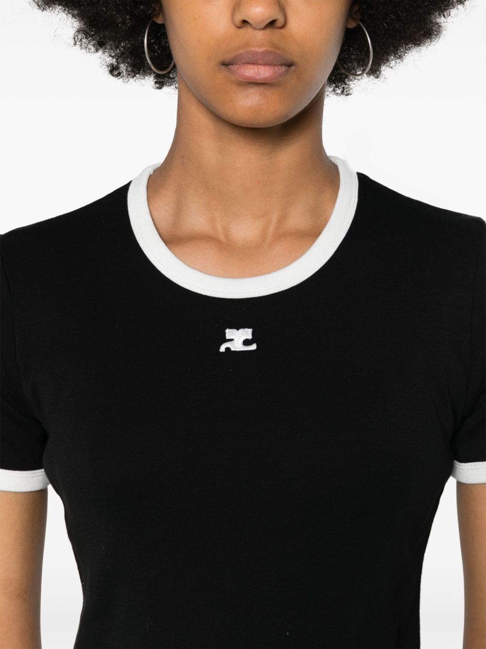 COURREGES PRE T-shirts and Polos Black Cotton